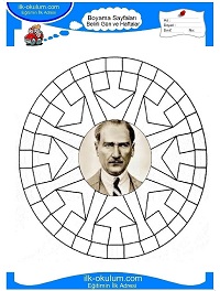 Çocuklar İçin 10 Kasım Boyama Sayfaları 